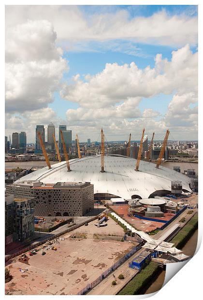 O2 London from cable car Print by anna collins