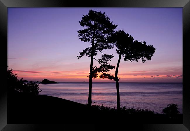 Meadfoot Beach Sunrise Framed Print by Rosie Spooner
