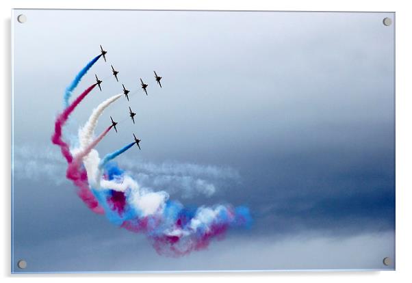 Red arrows flyby Acrylic by mazza and beksa beksa