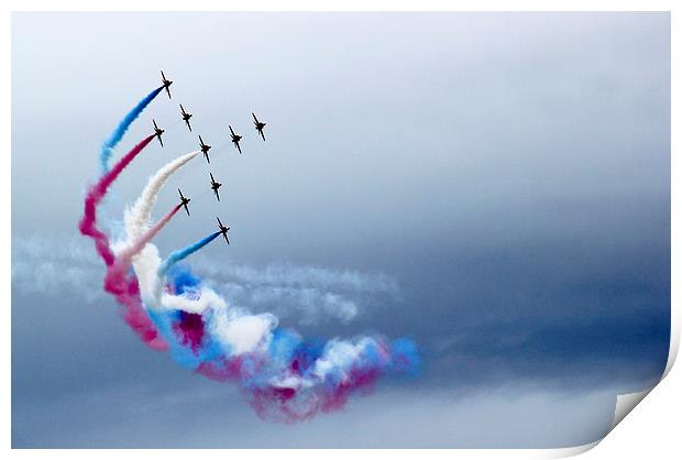 Red arrows flyby Print by mazza and beksa beksa