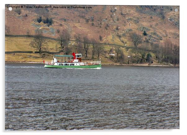 Ullswater Tourist Boat Acrylic by Trevor Kersley RIP