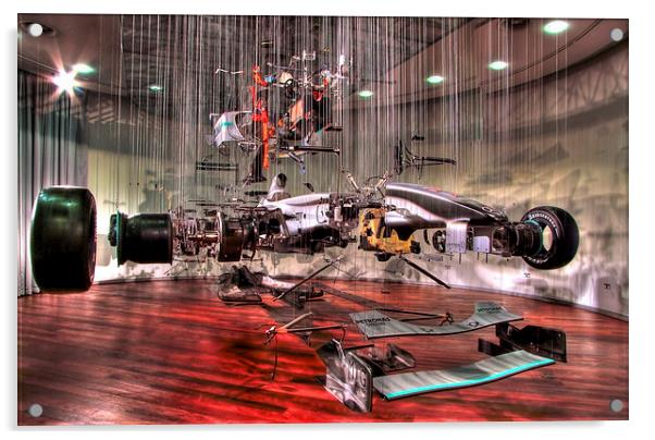 Mercedes Formula 1 GP Exploded Acrylic by Colin Williams Photography
