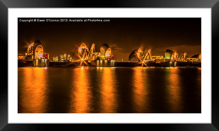 The Thames Barrier Framed Mounted Print by Dawn O'Connor
