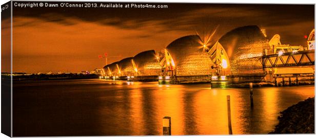 The Thames Barrier Canvas Print by Dawn O'Connor