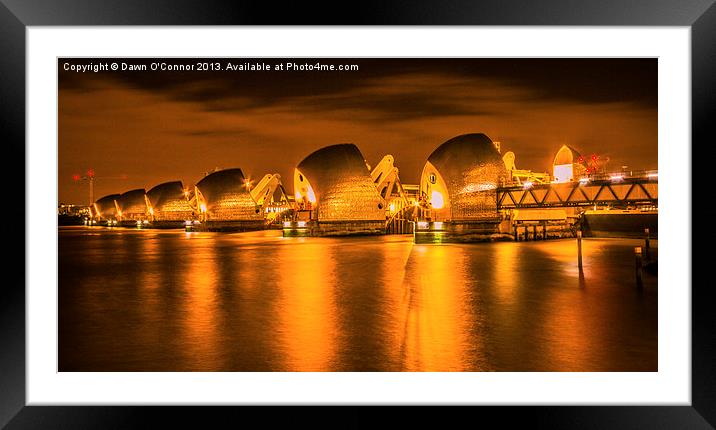 The Thames Barrier Framed Mounted Print by Dawn O'Connor