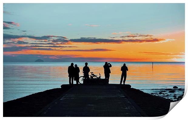 Silhouettes of Strangers at Sunset Print by Tylie Duff Photo Art