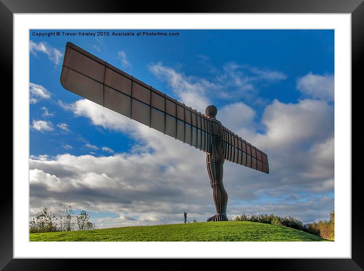 The Angel of the North Framed Mounted Print by Trevor Kersley RIP
