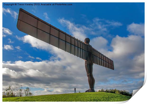 The Angel of the North Print by Trevor Kersley RIP