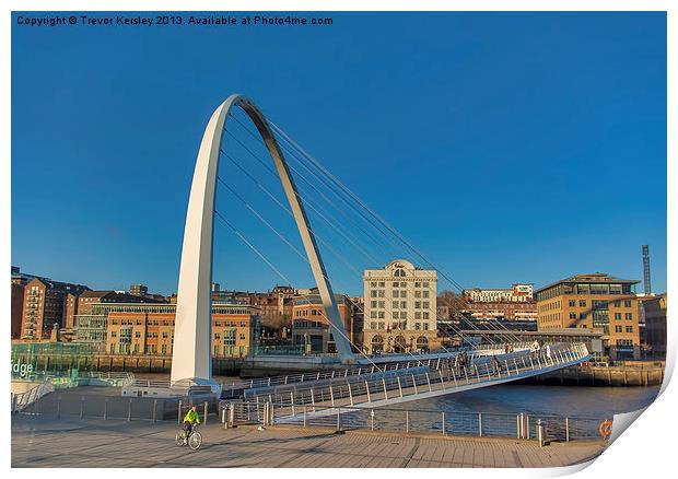 The Bridge Gateshead Print by Trevor Kersley RIP