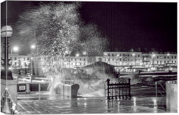 Tidal surge at Margate Canvas Print by Thanet Photos