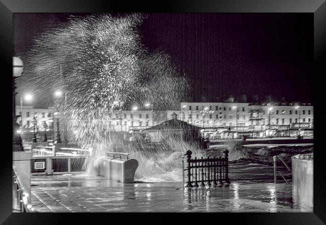 Tidal surge at Margate Framed Print by Thanet Photos