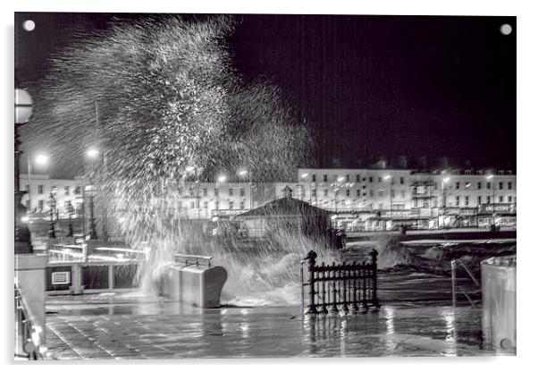 Tidal surge at Margate Acrylic by Thanet Photos