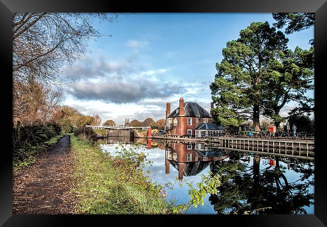 Reflections on the Exe Framed Print by Andy dean