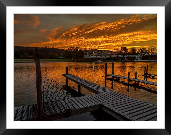 Henley Sunrise Framed Mounted Print by Oxon Images