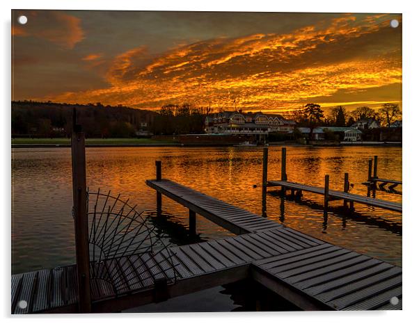 Henley Sunrise Acrylic by Oxon Images