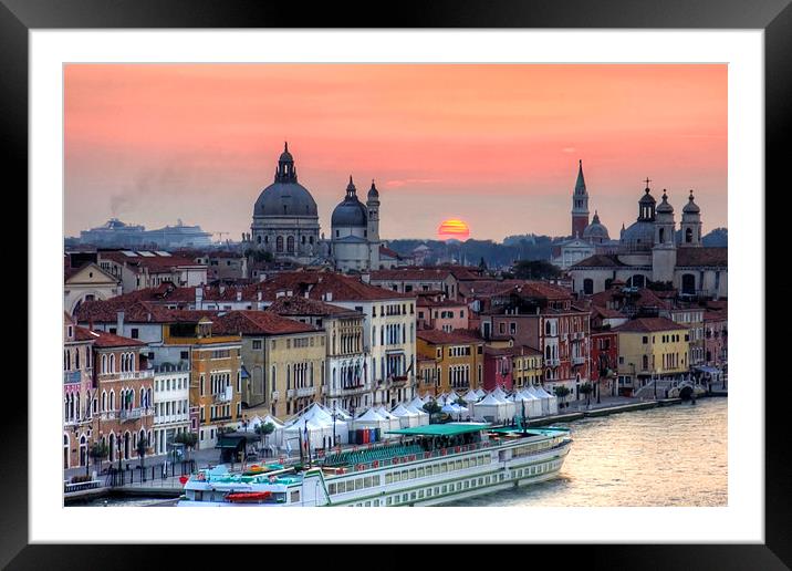 Venetian Dawn Framed Mounted Print by Tom Gomez
