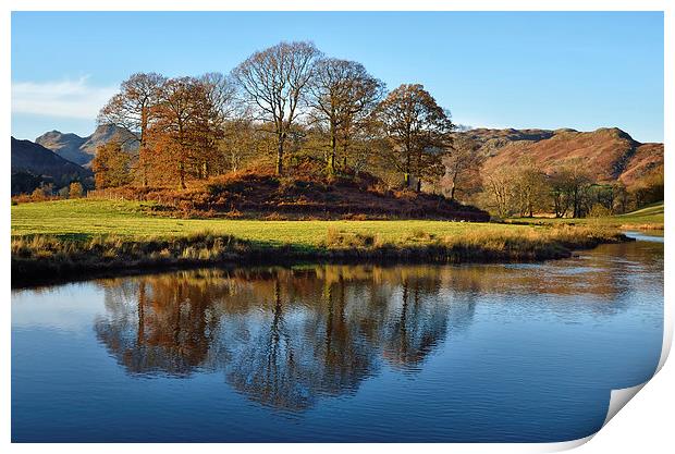 Reflections In The River Brathay Print by Gary Kenyon