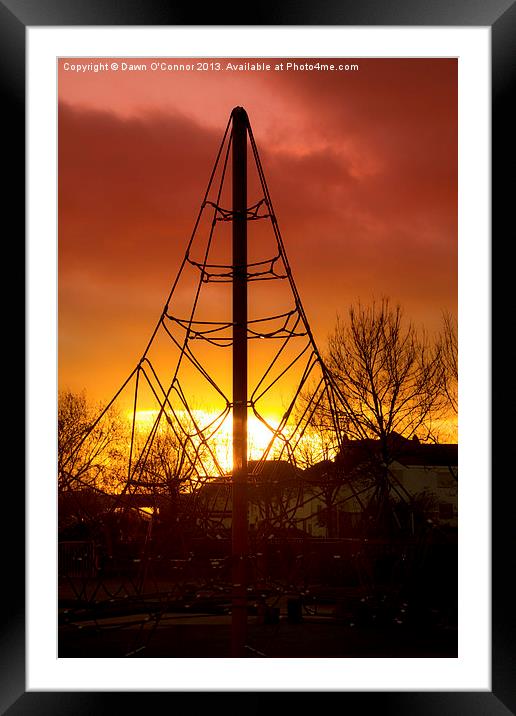 Strood Sunset Framed Mounted Print by Dawn O'Connor