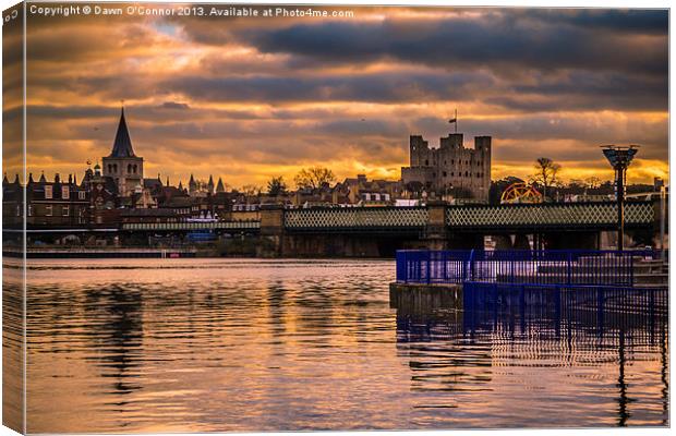 Rochester High Tide Sunset Canvas Print by Dawn O'Connor