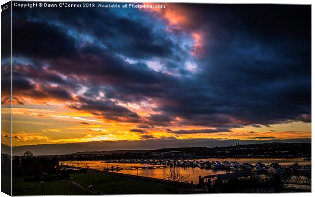 River Medway Sunset Canvas Print by Dawn O'Connor