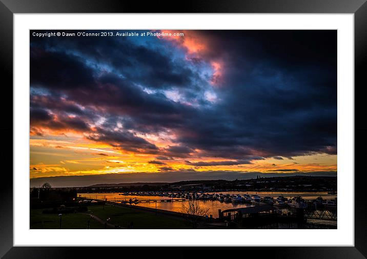 River Medway Sunset Framed Mounted Print by Dawn O'Connor