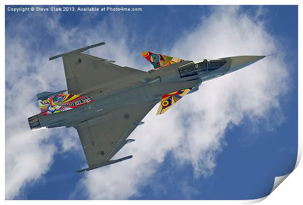 Czech SAAB Gripen Print by Steve H Clark