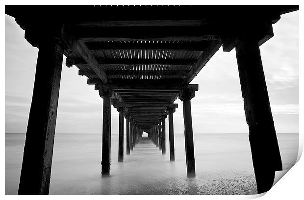 Under the Pier, Lowestoft Print by Dave Turner