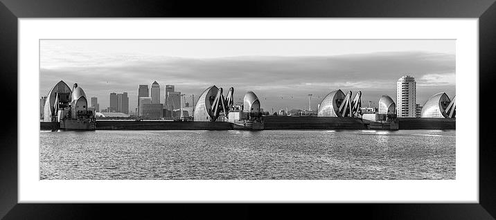 Thames Tidal Barrier in London Framed Mounted Print by Philip Pound