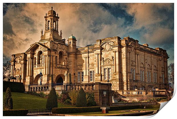 Evening Light at Cartwright Hall Print by Colin Metcalf