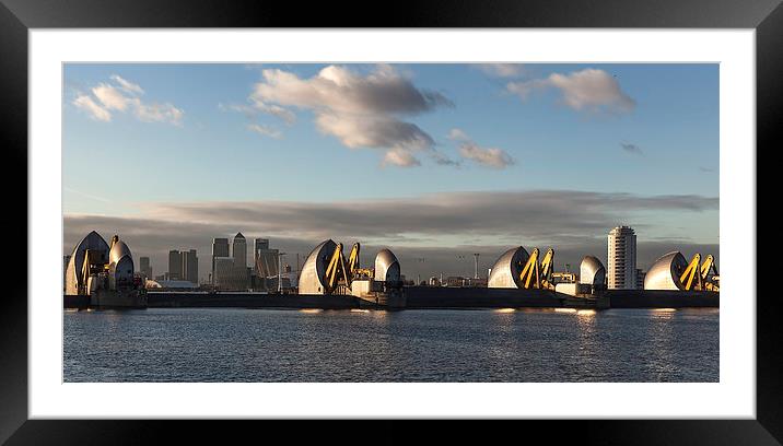 Thames Barrier in London Framed Mounted Print by Philip Pound