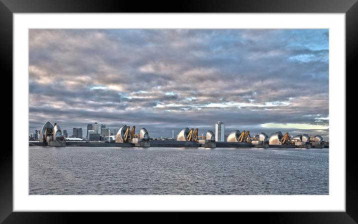 London Thames Barrier Framed Mounted Print by Philip Pound