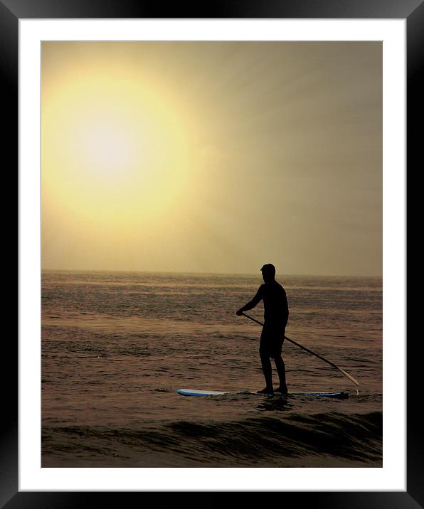 Paddle Surfer Framed Mounted Print by Tom and Dawn Gari