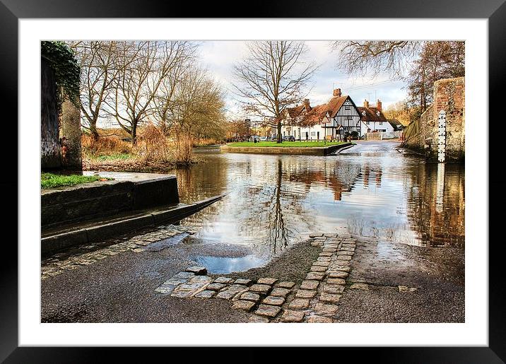 Eynsford, Kent, The Ford. Framed Mounted Print by Robert Cane