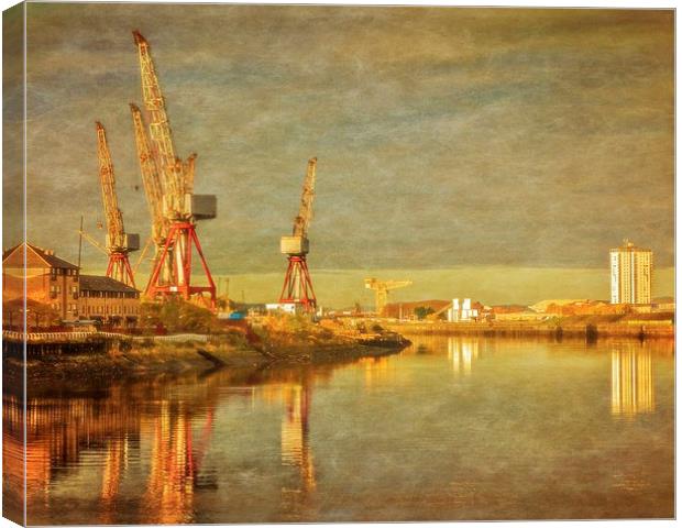Shipbuilding on the River Clyde Canvas Print by Tylie Duff Photo Art