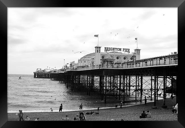 Brighton Pier Framed Print by anna collins