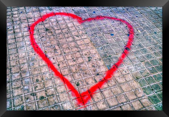 Graffiti Love Heart Framed Print by Scott Anderson