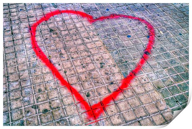 Graffiti Love Heart Print by Scott Anderson