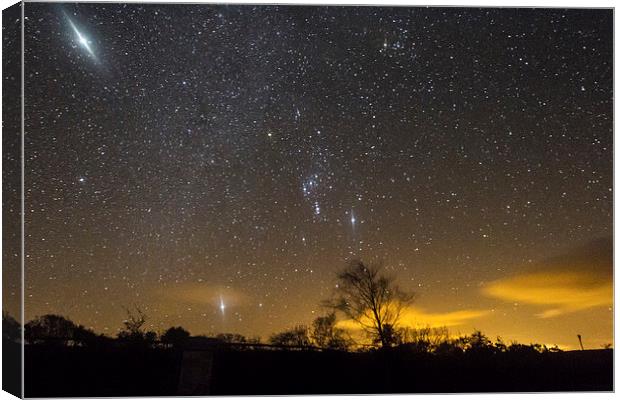 Orion over the Mound Canvas Print by Chris Sinclair