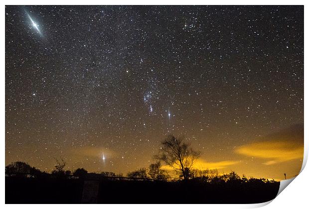 Orion over the Mound Print by Chris Sinclair