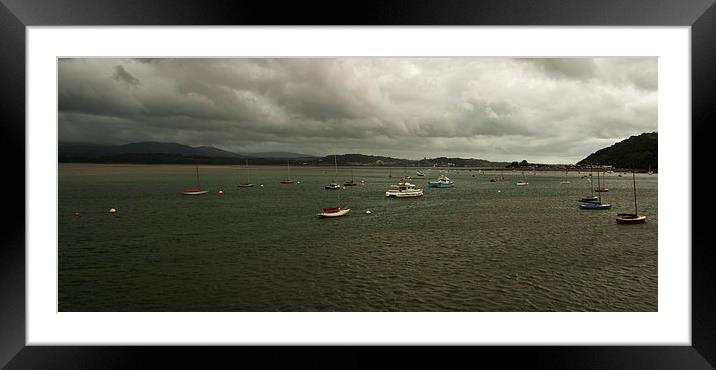 Boats on the Menai Strait Framed Mounted Print by malcolm fish
