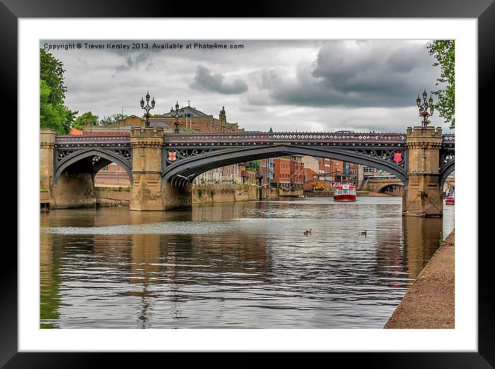 Skeldergate Bridge York Framed Mounted Print by Trevor Kersley RIP