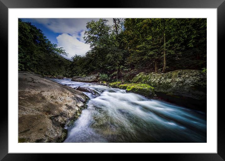 rapids in the gorge Framed Mounted Print by Lou Divers