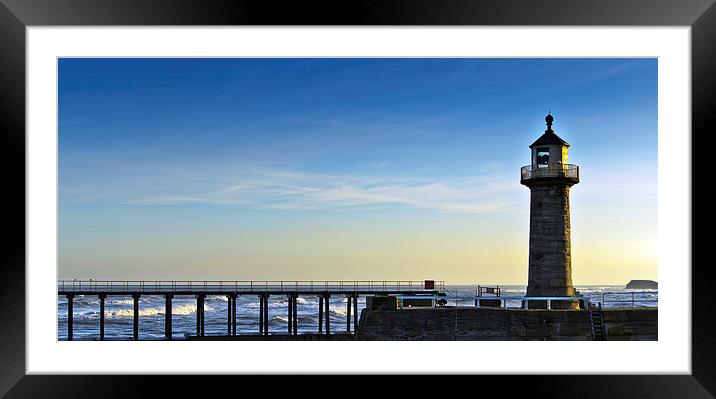 Whitby South Pier Framed Mounted Print by Gary Roylance