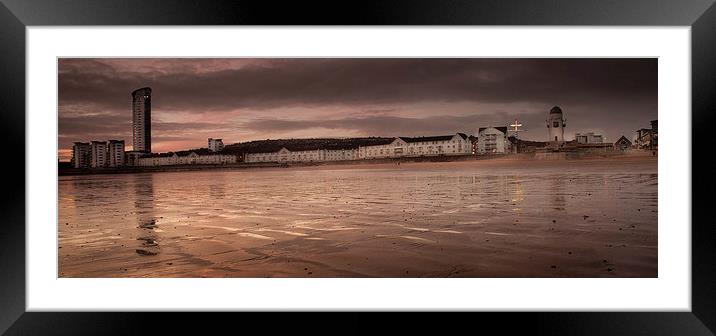 Swansea Bay Framed Mounted Print by Leighton Collins