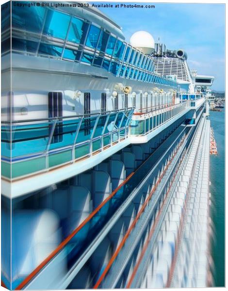 The cruise ship . Canvas Print by Bill Lighterness