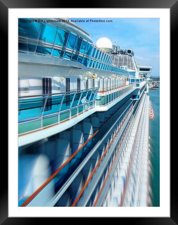 The cruise ship . Framed Mounted Print by Bill Lighterness
