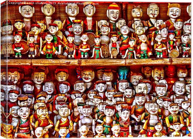Water Puppets Hanoi Canvas Print by colin chalkley