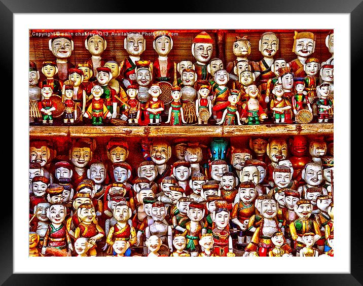 Water Puppets Hanoi Framed Mounted Print by colin chalkley