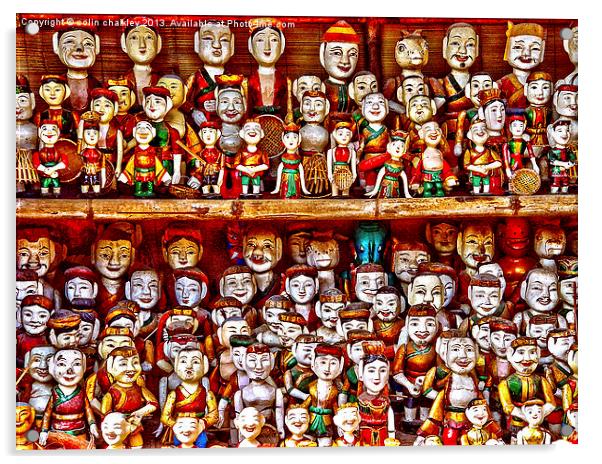 Water Puppets Hanoi Acrylic by colin chalkley