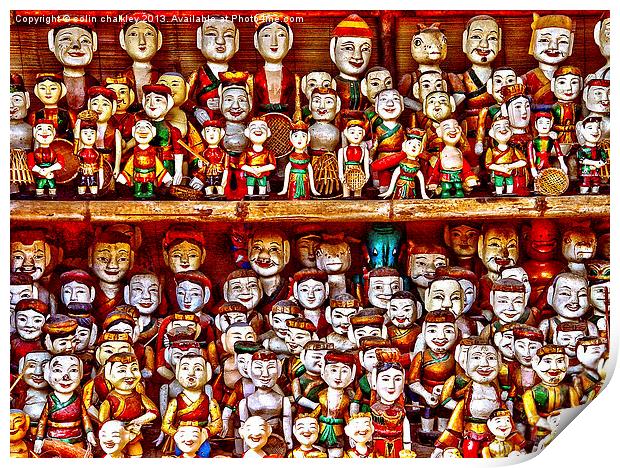 Water Puppets Hanoi Print by colin chalkley